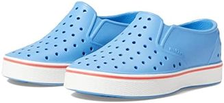 Native Shoes Kids Miles Slip-on Shoes for Kids – Little and Big Kids – EVA Lining – Odor-Resistant Resting Blue/Shell White/Hyper Red 13 Little Kid M