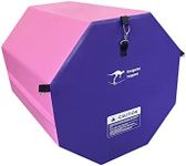 Kangaroo Hoppers Gymnastics Octagon Tumble Mat 24"x26" with Carrying Handles, Somersault Backbend Tumbling Trainer for Home Gym Exercise (Purple/Pink)