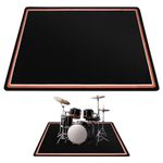 Drum Rug, 6x5FT Drum Mat, Drum Carpet with Non-Slip Grip Bottom, Soundproof Musical Instrument Rug (Drum Mat)