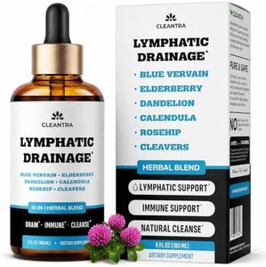 Lymphatic Drainage Support Drops - 10-in-1 Herbal Supplement Blend Complex | with Burdock, Dandelion, Elderberry - 6 fl oz