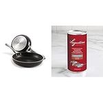 Lagostina Classic Provence Non-Stick 2-Pack Frypan (10"/12" inches - 26cm/30cm) Skillet, Black, Induction Base & Stainless Steel/Copper Cleaner, Silver, Small