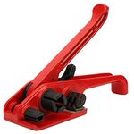 Manual Tape Strapping Tensioner Packaging Plier Strapping Machine Sealing Combination Tool Binding Tool Strapping Cutter for 16~19mm PET/PP Tape(Red)