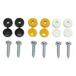 All Trade Direct 6 Pk Caps & Screws Car Number Plate Fixing Fitting Kit