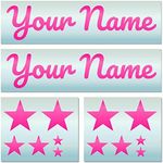 2 x Custom Car Name Stickers With S