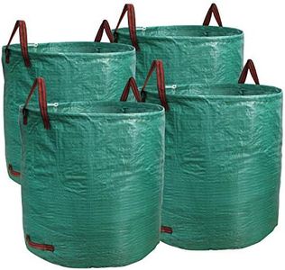 PHYEX Professional 4-Pack 132 Gallon Gardening Bags for Lawn Yard, Extra Large Reusable Leaf, Waste and Trash Container