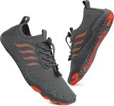 Water Shoes Mens Womens Quick Drying Barefoot Shoes Aqua Swim Beach Shoes for Unisex Pool Boating Surfing Diving Sport Shoes Grey
