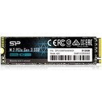 Silicon Power 512GB - NVMe M.2 PCIe Gen3x4 2280 R/W up to 2,200/1,600MB/s SSD (SP512GBP34A60M28)