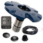 Airmax EcoSeries, Big Pond & Large Lake Floating Fountain Kit, 1/2 Horsepower Oil Free Inline Water Pump, 3 Spray Pattern Nozzles, Float Ring, 115 Volt Outdoor Electric Control Box, 100’ Power Cord