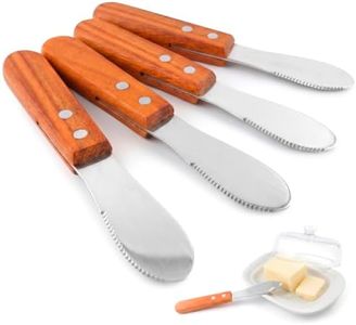 The Little Green Change 4 PCs Wood Handle Butter Spreader