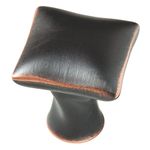 Brainerd 1-in Bronze with Copper Highlights Square Cabinet Knob