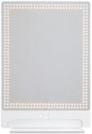 Glamcor Riki Tall Vanity Lighted LED Makeup Mirror (White, Duo with 5X Magnification Mirror)