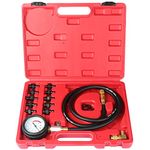 WiMas Engine Cylinder Oil Pressure Gauge, Automotive Petrol Diagnostic Tester Tool Set, 0-10 Bar
