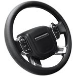 SEG Direct Microfiber Leather Steering Wheel Cover 39.5-41 cm Black