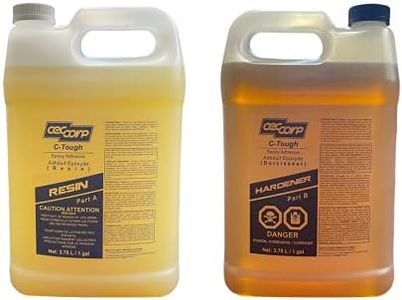 Epoxy Glue Adhesive C-Tough by CECCORP (2 Gallons Combined) – Epoxy Glue for Metals, Aluminum, Fiberglass, Masonry, Wood, Stones, Concrete and Some Plastics – Waterproof – Shock Resistant Till -45°C