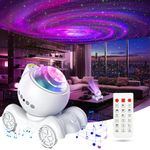 Galaxy Projector, ENOKIK Star Projector Built-in Bluetooth Speaker, Night Light Projector for Kids Adults, Aurora Projector for Ceiling/Room Decor/Relaxation/Party/Music/Gift (White)