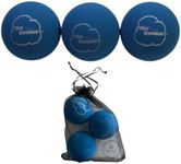 Sky Bounce Color Rubber Handballs for Recreational Handball, Stickball, Racquetball, Catch, Fetch, and Many More Games, 2 1/4-Inch, Blue, 3 Count with AHSR Pouch