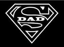 Super Dad 1 Decal Vinyl Sticker|Cars Trucks Vans Walls Laptop| White |5.5 x 4 in|LLI360