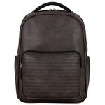 Kenneth Cole Reaction On Track Pack Vegan Leather 15.6” Double Compartment Laptop Backpack With RFID