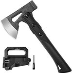 TESCOACH Camping Axe 27 cm Lightweight Hatchet 3-in-1, Ergonomic Handle, Protective Carry Bag (1.25 lb)