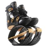 FIT BOOTS Low Impact Rebound Shoe fits kangoo Jumps XR3 for Extra Calorie Burn, Running, Virtual Fitness Classes Black/Gold