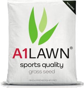 A1 Lawn AM 24 Premiership Pro Sports Quality Grass Seed, 10kg (280m2) - UK Fresh, Pet & Child Friendly – Ideal for Home & Sports Use, Patch Repair, Over Seeding, New Lawns & Thickening. DEFRA Approved