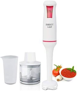 INALSA Electric Hand Blender For Kitchen 500 Watt |Variable Speed|Low Noise|Anti-Splash Technology|Sharp Versatile SS Blade|2 Yr Warranty| Home&kitchen |Chopper,700ml Multipurpose Jar(Robot 5.0 CP)