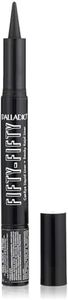 Palladio Fifty-Fifty Eye Liquid Liner, Dual Ended, Professional Eye Styling, Ultra-Soft Kajal crayon and Super Precise Fiber Tip Liner, Smoky and Defined Looks, Smudge Proof, Quick Drying, Black Cat