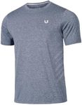 NORTHYARD Breathable 2.0™ Men's Athletic Workout Shirts Moisture Wicking Short Sleeve T-Shirt for Training Running BLUEHEATHER-M