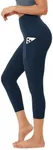 ODODOS Women's High Waisted Cropped Yoga Leggings with Pockets, 23" Inseam Tummy Control Workout Running Yoga Pants, Navy, Medium