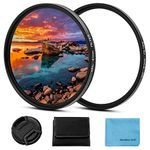 72mm Filter Kit,Fotover 72mm Universal UV CPL Filter Set UV protection Filter Circular Polarizing Filter with Centre Pinch Lens cap for Canon Nikon Sony Pentax Olympus Fuji Camera