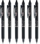 Pilot FriXion Clicker pen 1.0mm, Erasable Gel Pens, Bold Point, 6 pack (Black)