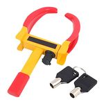 Toriox Universal Yellow Anti Theft Car Wheel Tyre Lock Clamp Heavy Duty Anti Theft Protective Car Wheel Lock Security Tire Clamp for All Car Truck and Bike