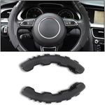 Juflix Anti-Slip Steering Wheel Cover Car Steering Gear Booster Cover Steering Wheel Carbon Fibre Grain Anti-Skid Cover Modified On Board Steering Wheel Auxiliary Steering Gear