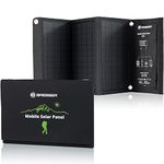 Bresser Solar Charger 21 W with USB-A and DC Connection Including Adapters, Solar Panel as Charger for Smartphones, Power Banks etc.