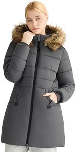 Orolay CHIIONE Women Winter Coat Thicken Faux Fur Hood Puffer Jacket