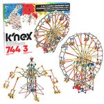 K'NEX , Thrill Rides 3-in-1 Classic Amusement Park Building Set , 744 Piece Kids Building Set for Creative Play, Three Fair Ground Rides, Suitable for Boys and Girls Ages 9+ , Basic Fun 17035