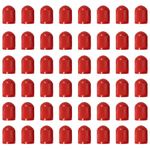 48 Pcs Tyre Valve Caps with O Seal Ring, Red Plastic Dust Covers for Car Tyres, Bikes, Bicycles, Motorcycles