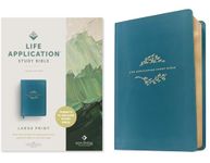 NLT Life Application Study Bible, Third Edition, Large Print: New Living Translation, Teal Blue, Leatherlike, Red Letter