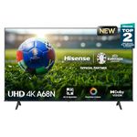 Hisense 65A68N - 65 inch Smart Ultra HD 4K Dolby Vision HDR10 Google TV with Bluetooth, Voice Remote (Canada Model) 2024 New