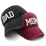 Hiwelove Mom and Dad Hats Fathers D