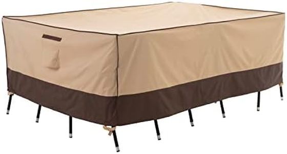 F&J Outdoors Waterproof Patio Furniture Cover 126x83x27.5 inch UV Resistant Fade Resistant Eco-friendly Fabric Sectional Large Covers