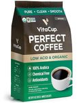 VitaCup Perfect Low Acid Coffee Ground, USDA Organic & Fair Trade, Mycotoxin Free, Dark Roast Guatemala Single Origin, Clean & Pure for Drip Coffee Brewers and French Press, 11 ounces