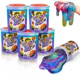 Kicko Marbled Unicorn Color Slime for Kids - 6 Pack Galaxy Slime - Colorful Galaxy Sludge - Gooey Fidget Set for Sensory and Tactile Stimulation, Slime Kit, Galaxy Party Favors, Educational Game