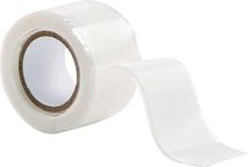 PackYard Self Fusing Silicone Tape 1 in x 5' White Waterproof Rubber Leak Proof Sealing Tape Silicone Rubber Self-amalgamating Tape for Emergency Hot and Cold Water Pipe Repairs and Tool Fixation
