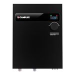 CAMPLUX Tankless Water Heater Electric 18kW, On Demand Hot Water Heater with Digital Display 240V for Whole House Shower, Black