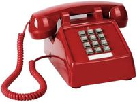 Sangyn Vintage Corded Phones for Landline Old Telephone with Mechanical Ringer Receiver Volume Adjustable Retro Analog Desk Phone for Home House School, Red