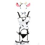 JasmyGirls Womens Sexy Maid Cosplay Lingerie Furry Milk Cow Costume Kawaii Anime Bikini Set Mini Leopard Bra and Panty Outfit