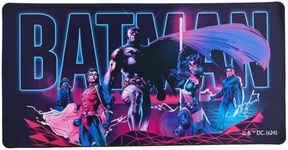 Bioworld Batman Group Shot 31.5” x 15.5” Black Desk Mat