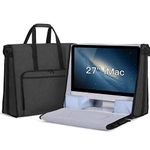 Damero Carrying Tote Bag Compatible with Apple 27" iMac Desktop Computer, Travel Storage Bag for iMac 27-inch and Other Accessories, Black