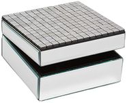 American Atelier Allure by Jay Tile Square Mirror Jewelry Box, Silver